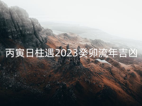 丙寅日柱遇2023癸卯流年吉凶分析