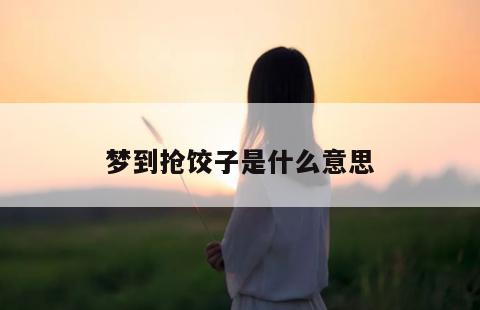 梦到抢饺子是什么意思